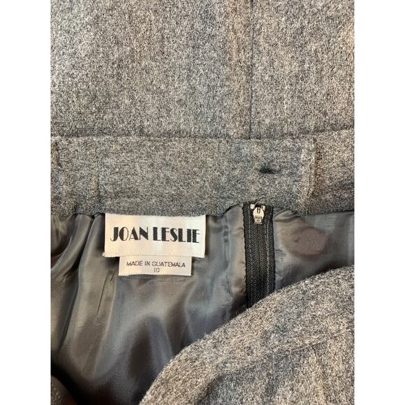 Joan Leslie Pencil Skirt Knee Length Career Business Wool Gray Size 10 - Picture 5 of 10
